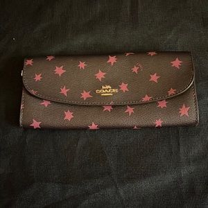 Coach pink star wallet